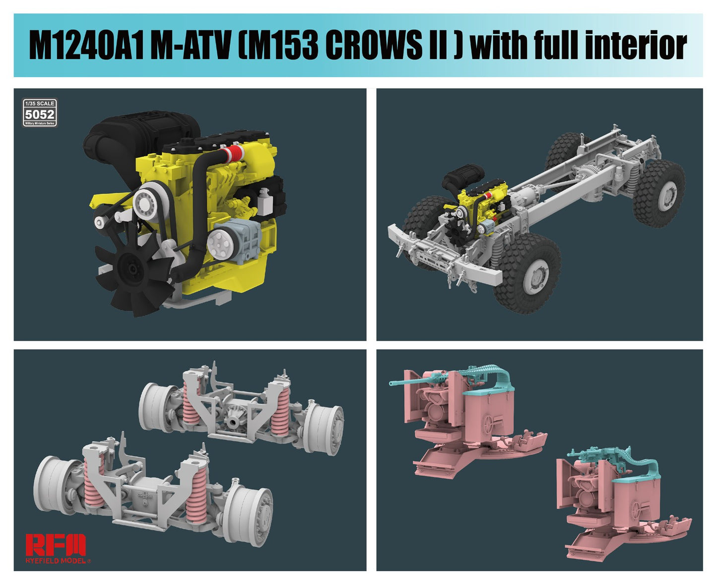 1:35Rye Field Model RFM5052 M1240A1 M-ATV (M153 Crows II) with Full Interior