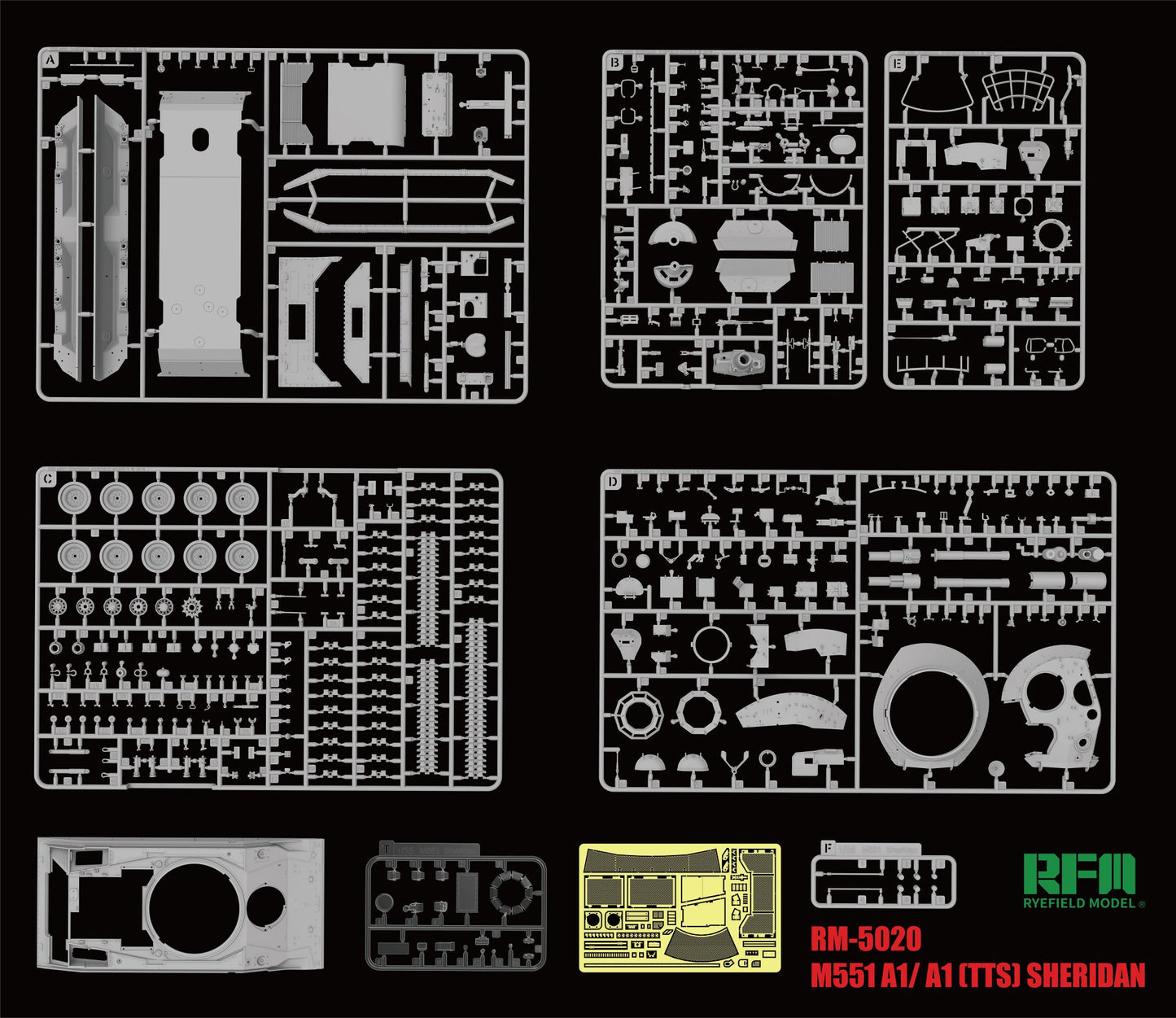 1/35  RYEFIELD MODEL RFM RM-5020 M551A1/A1 TTS Sheridan