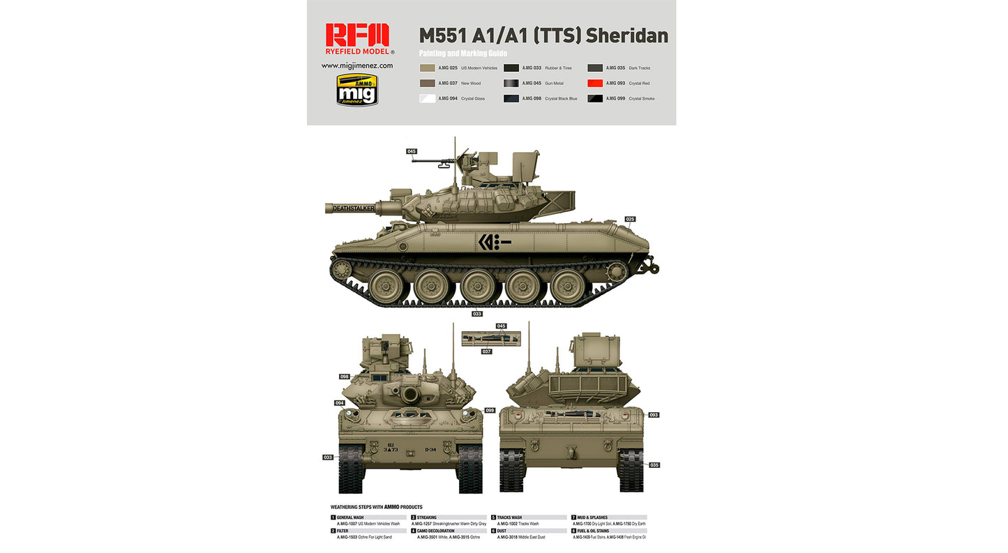 1/35  RYEFIELD MODEL RFM RM-5020 M551A1/A1 TTS Sheridan