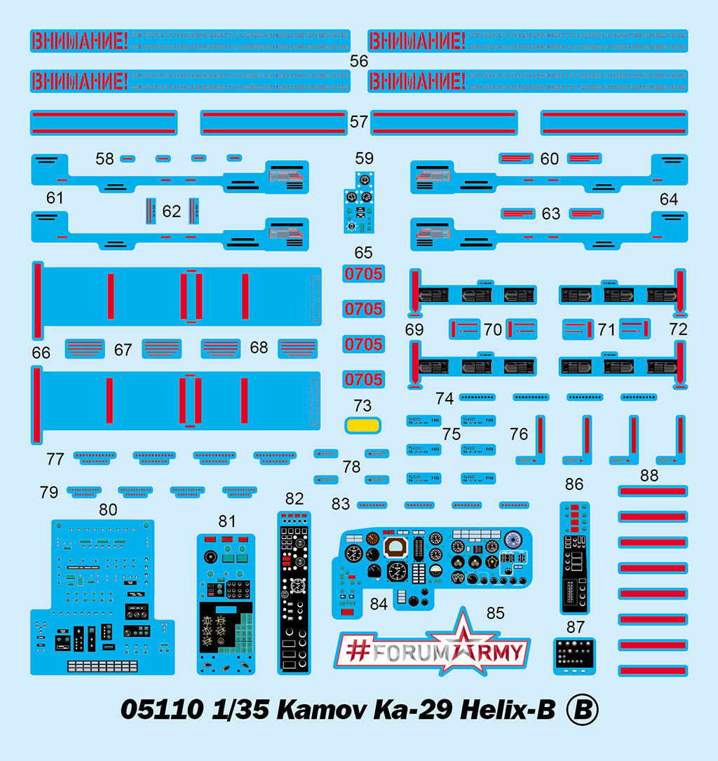 Trumpeter 05110 1/35 Kamov Ka-29 Helix-B Plastic Model Kit