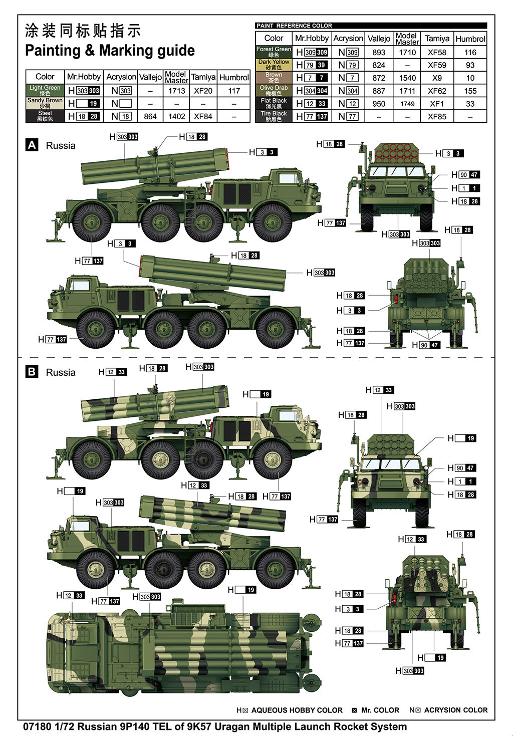 Russian 9P140 TEL of 9K57 Uragan Multiple Launch Rocket System 07180