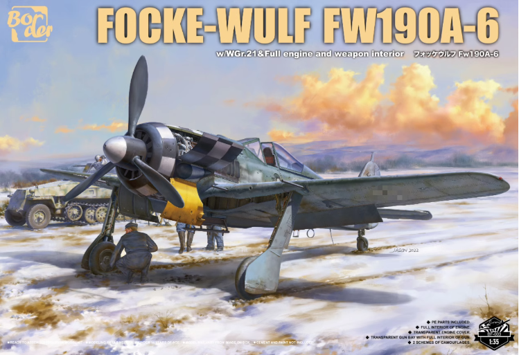 Border assembled aircraft BF-003 FW190-A6 Butcher Bird fighter 1/35