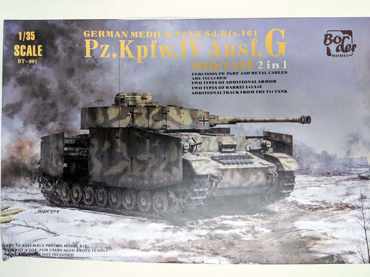 Border Model Pz.Kpfw.IV Ausf.G Mid/Late BT-001 1/35 NIB Model Kit  tank