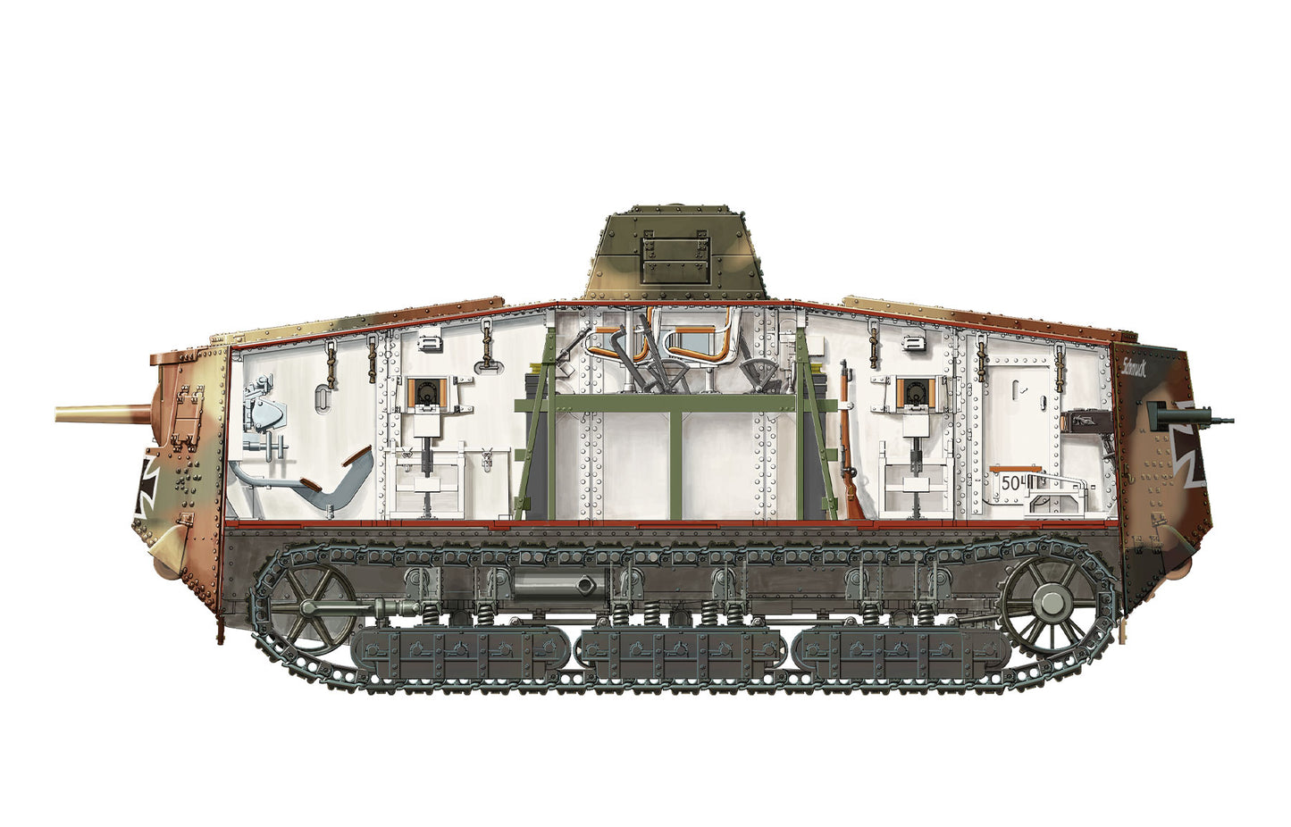 MENG TS-017 1/35 German A7V Tank (Krupp)