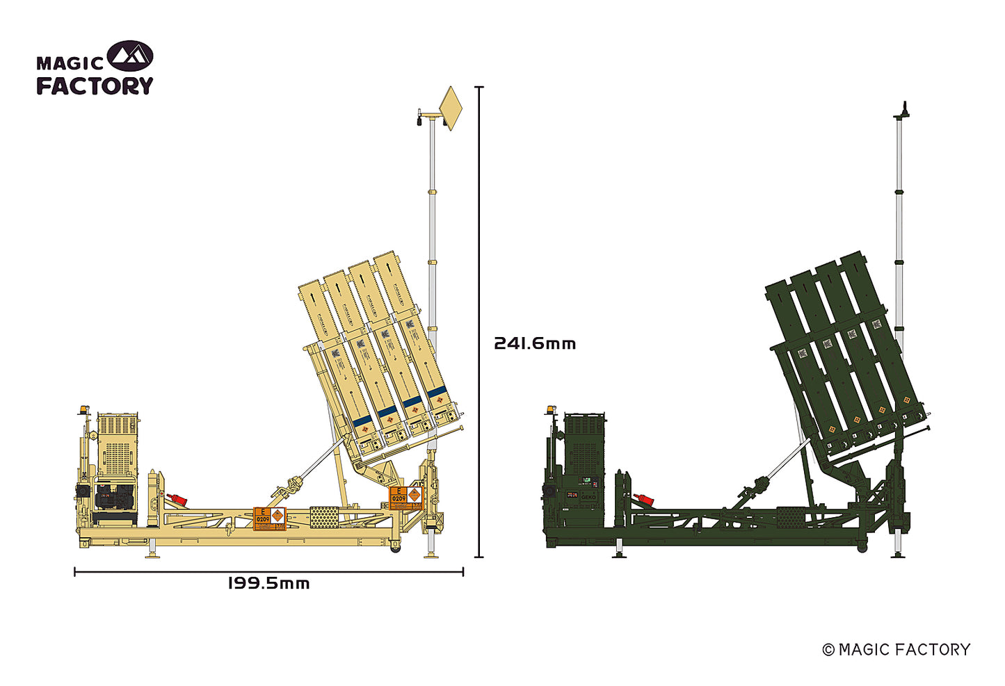 Magic Factory 1/35 Air Defence System Iron Dome scale model kit