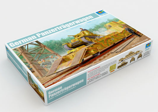 Trumpeter 1/35 WWII German Army Panzertragerwagen Tank Transport Flat Car