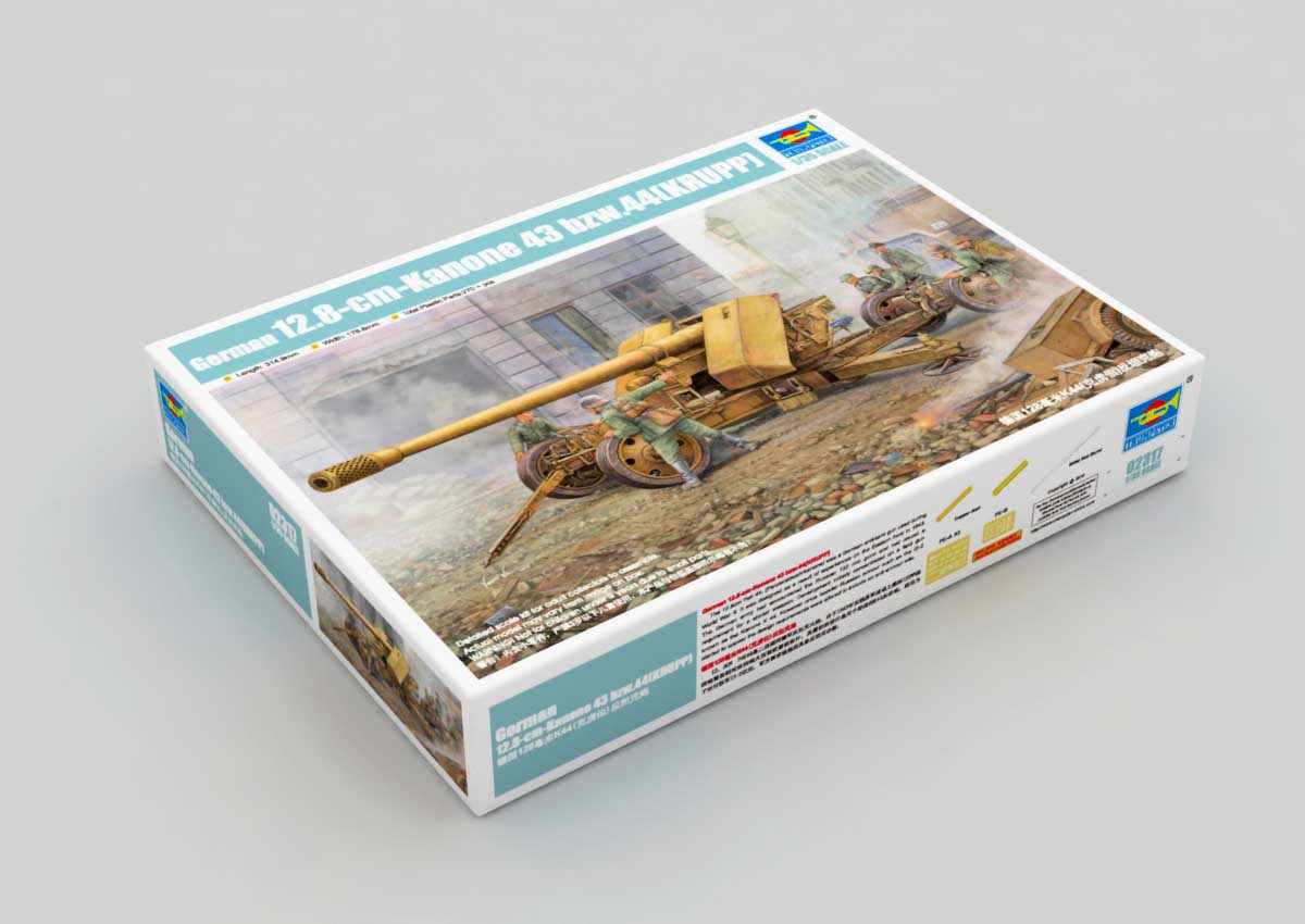 Trumpeter 1/35 German 12.8cm Kanone 43 bzw44 (Krupp) Gun Model Kit