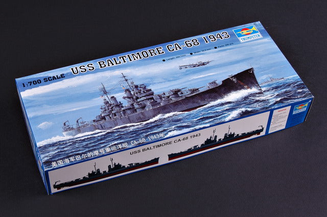 Trumpeter 1/700 USS Baltimore CA68 Heavy Cruiser 1943 Ship Model Kit