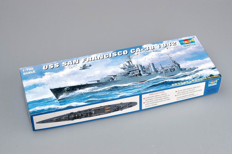 Trumpeter 1/700 USS San Francisco CA38 Heavy Cruiser 1942 Ship Model Kit