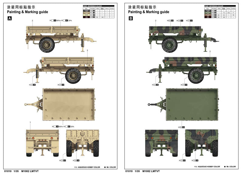 Trumpeter M1082 LMTVT Kit (Light Medium Tactical Vehicle Trailer) 1/35 scale