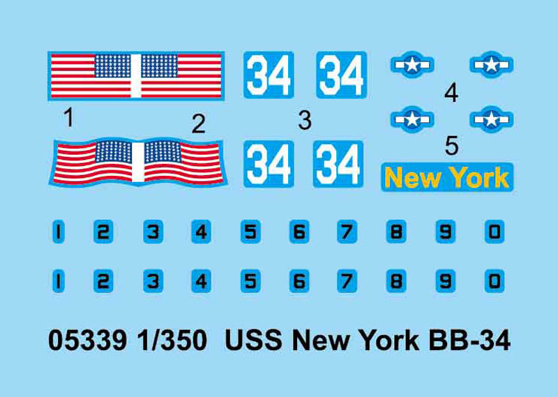 Trumpeter USS New York BB-34 Battleship Building Kit (1/350 Scale)