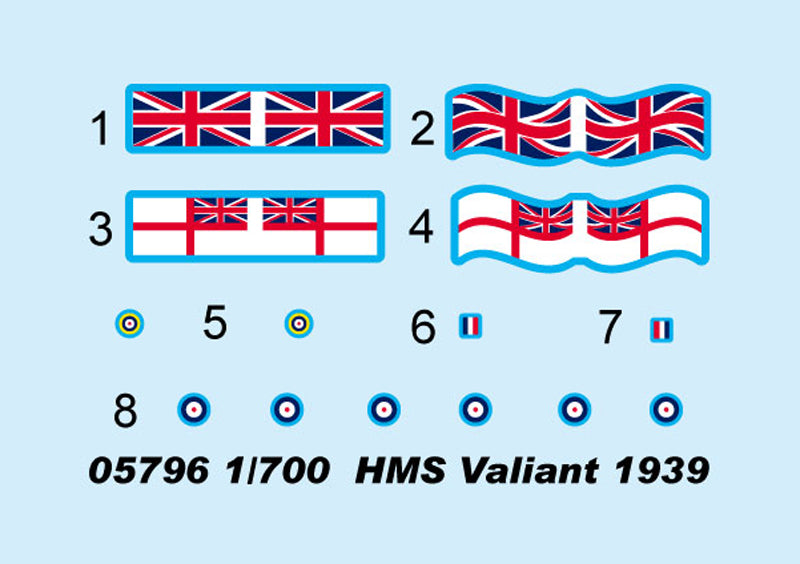 Trumpeter 1/700 HMS Valiant 1939 Battleship