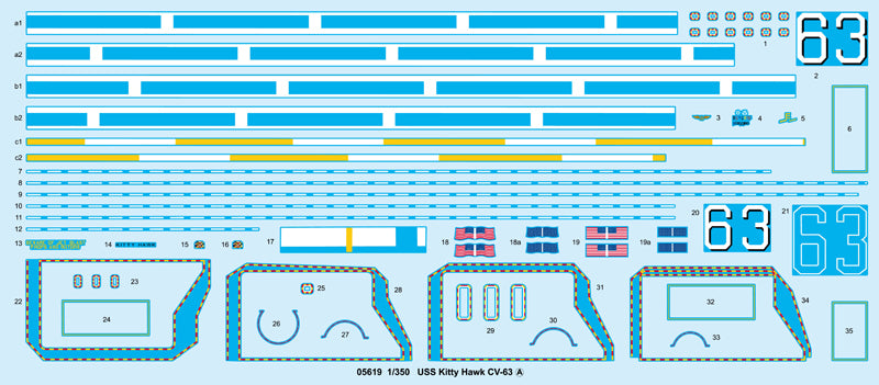 Trumpeter 1/350 - USS Kitty Hawk Aircraft Carrier CV-63 Model Ship Kit