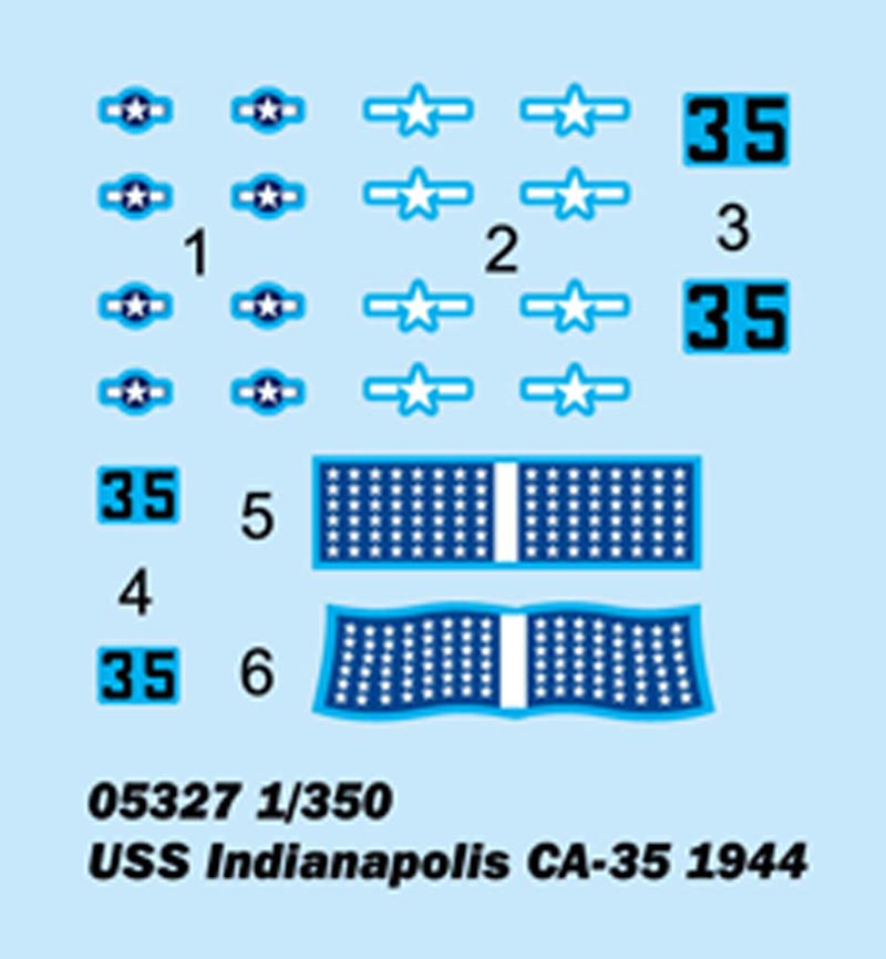 Trumpeter USS Indianapolis CA35 Heavy Cruiser 1944 (1/350 Scale)