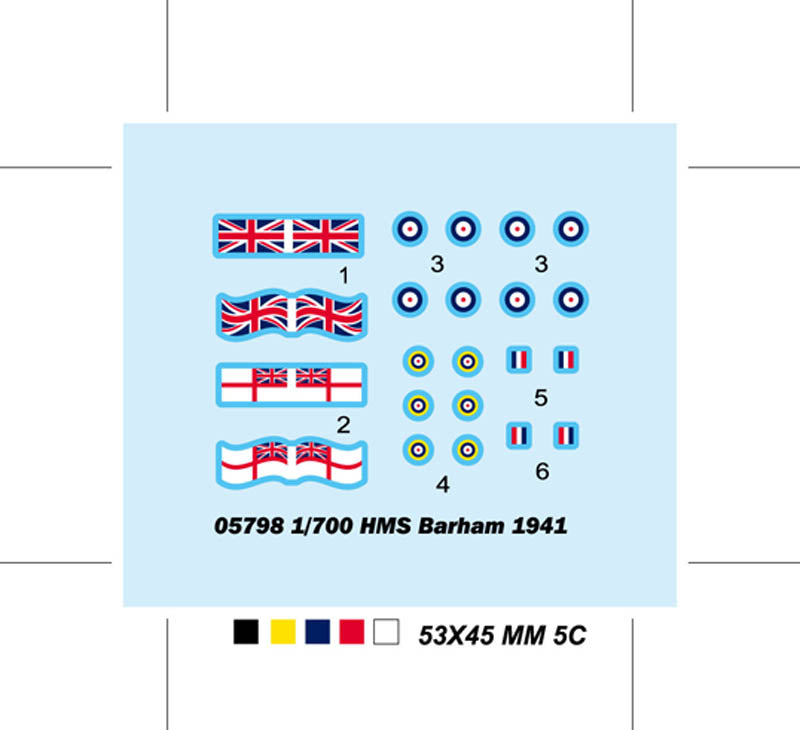 Trumpeter 1/700 HMS Barham 1941 Model Ship Kit