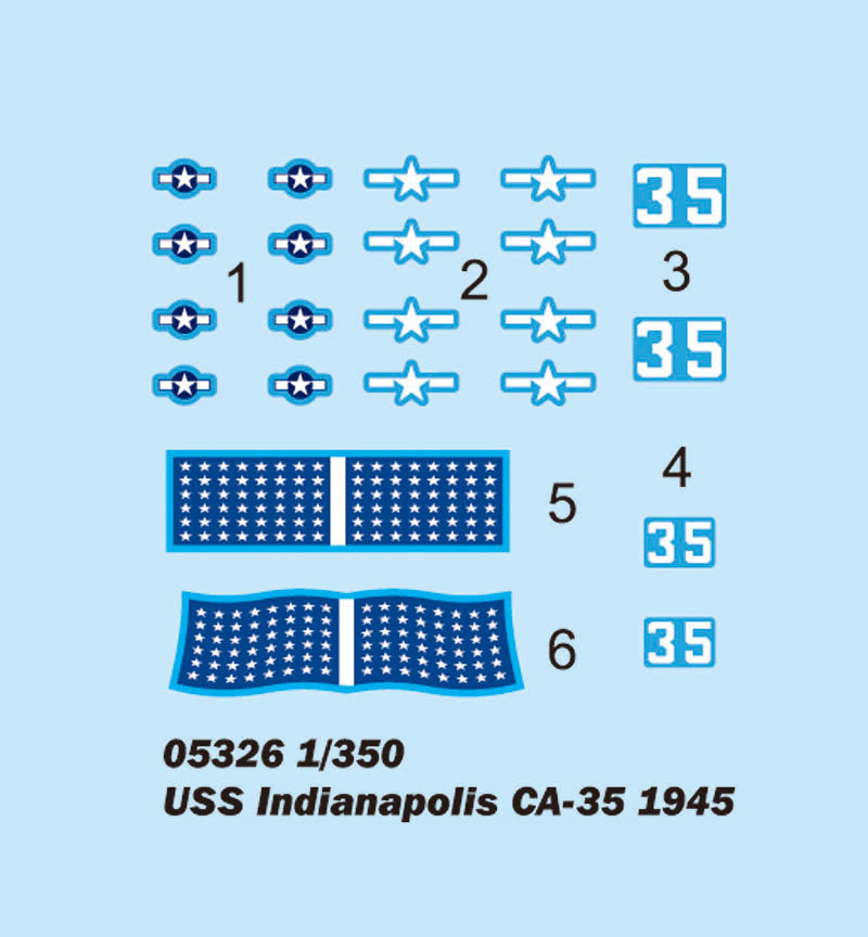 Trumpeter 1/350  USS Indianapolis CA35 Cruiser 1945