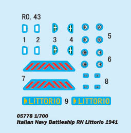 Trumpeter 1/700 RN Littorio Italian Navy Battleship 1941 Model Kit