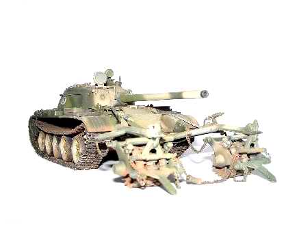 Trumpeter Finnish Army T-55 Kit with KMT-5 (1/35 Scale )