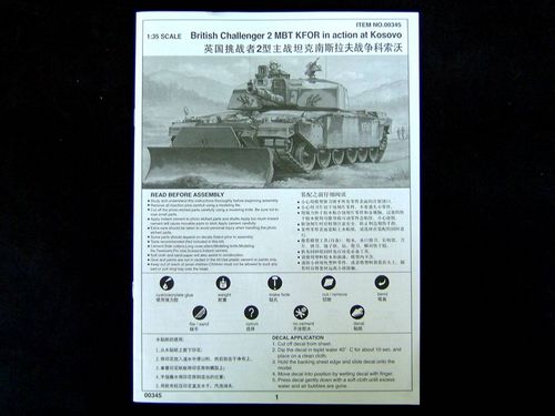 Trumpeter British Challenger II Main Battle Tank Model Kit 1/35 Scale