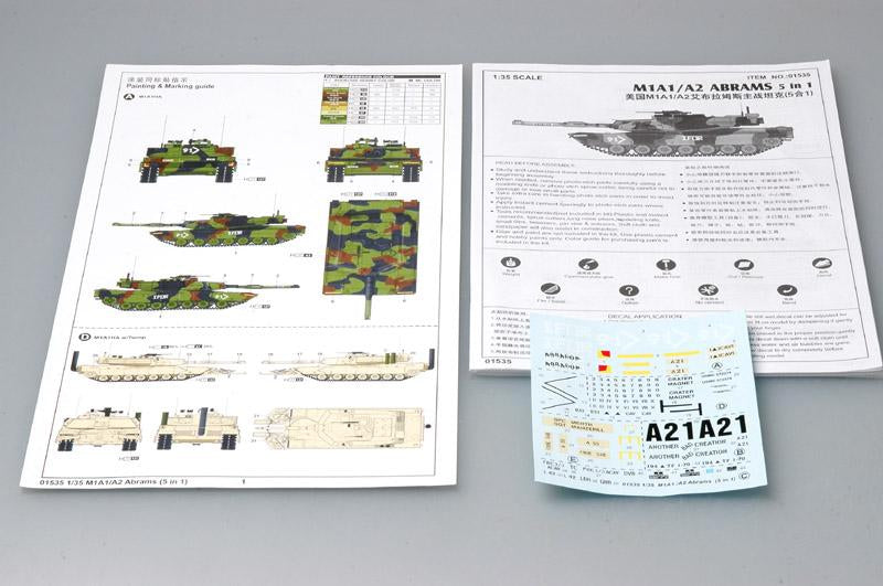 Trumpeter M1A1/A2 Tank, 5-in-1 1/35 Scale