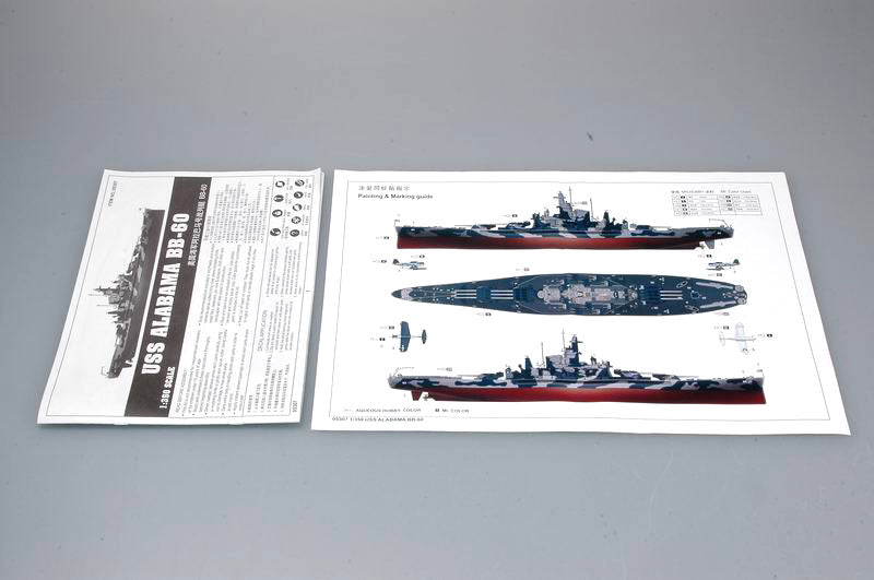 Trumpeter 1/350 USS Alabama BB60 Battleship Model Kit