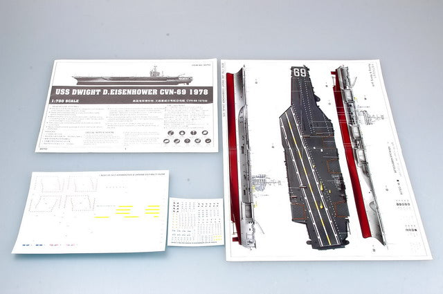 Trumpeter 1/700 USS Dwight D. Eisenhower CVN69 Aircraft Carrier 1978 Model Ship Kit