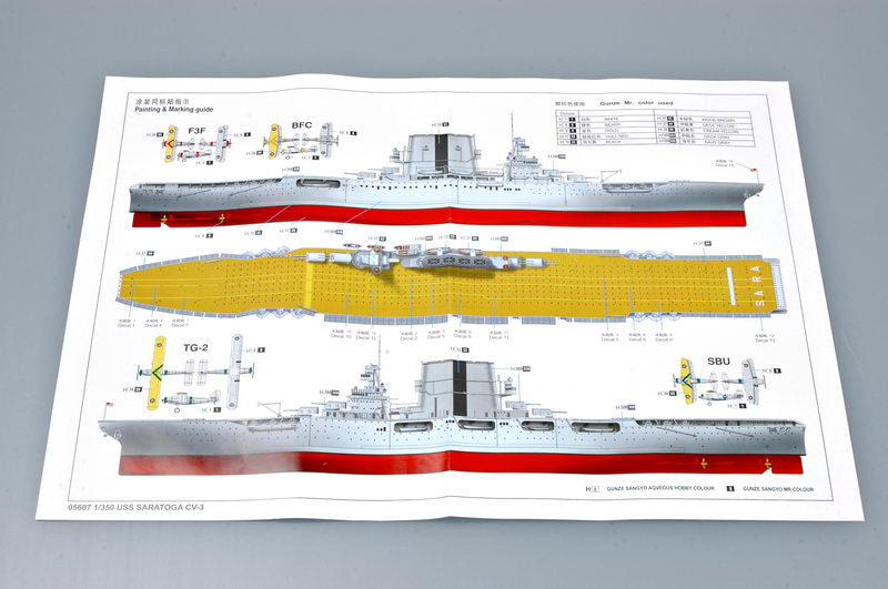 Trumpeter 1/350 USS Saratoga CV-3 Aircraft Carrier Model Ship Kit