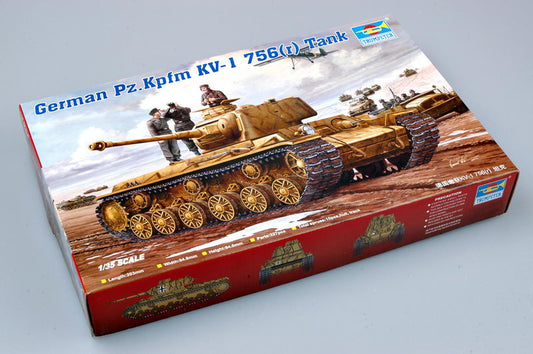 Trumpeter German Pz.Kpfm KV-1 756(r), 1/35 Scale Tank Model Kit