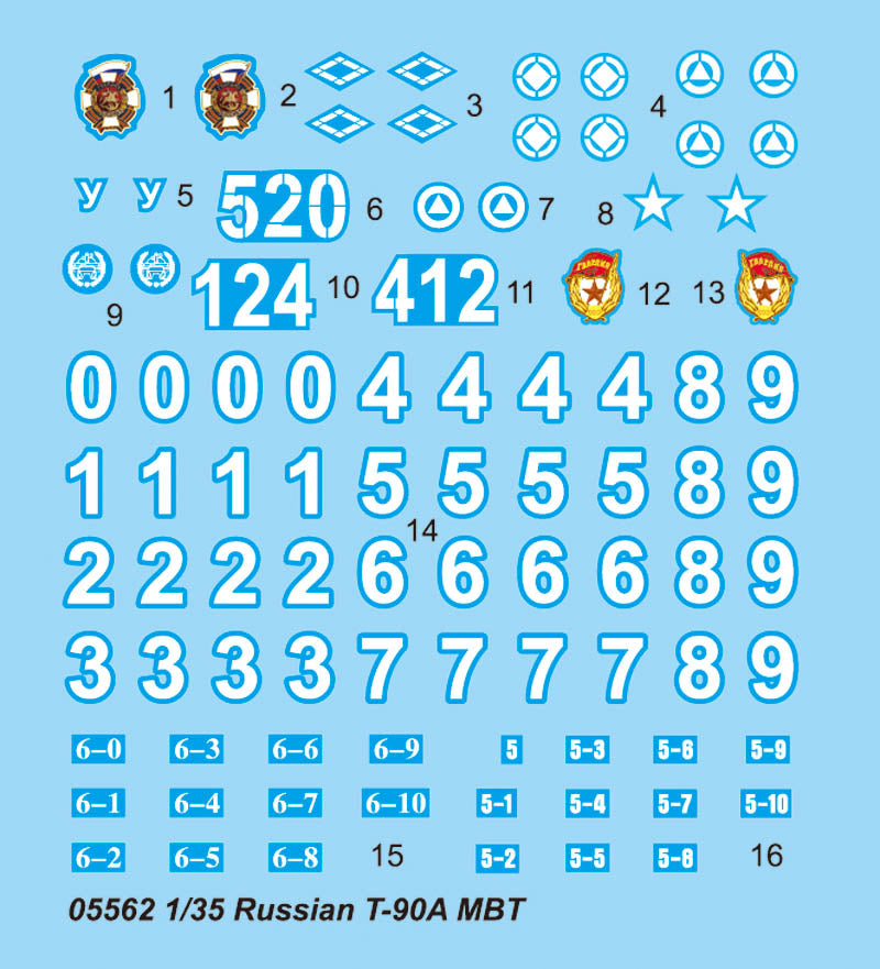 Trumpeter Russian T-90 MBT 1/35 Scale Tank Model Kit