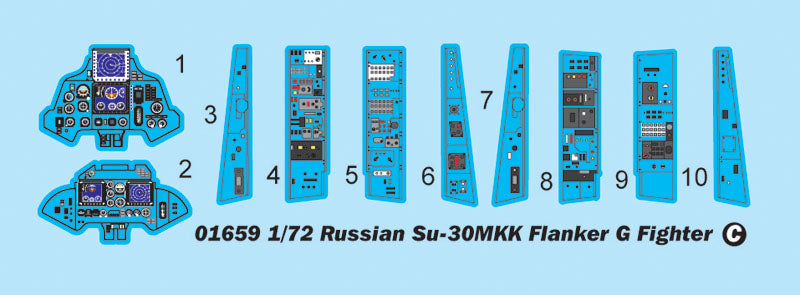 Trumpeter Sukhoi Su30MKK Flanker G Russian Fighter (1/72 scale )