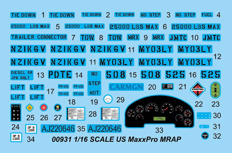 Trumpeter 1/16 US MaxxPro MRAP Model Kit