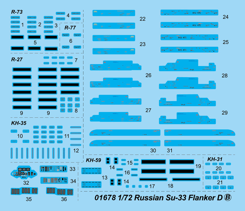 Trumpeter Russian Su-33 Flanker D 1/72 Aircraft Model Kit