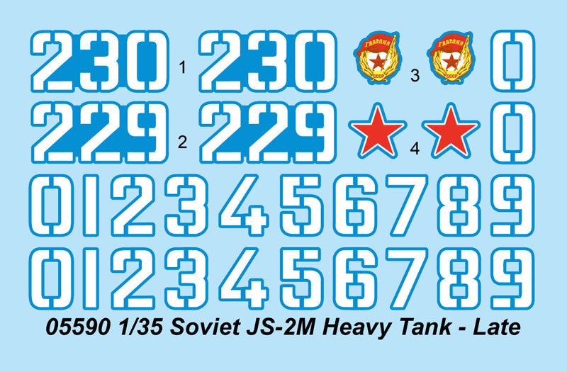 Trumpeter 1/35 Soviet Js-2M Heavy Tank Late Armor Model Kit