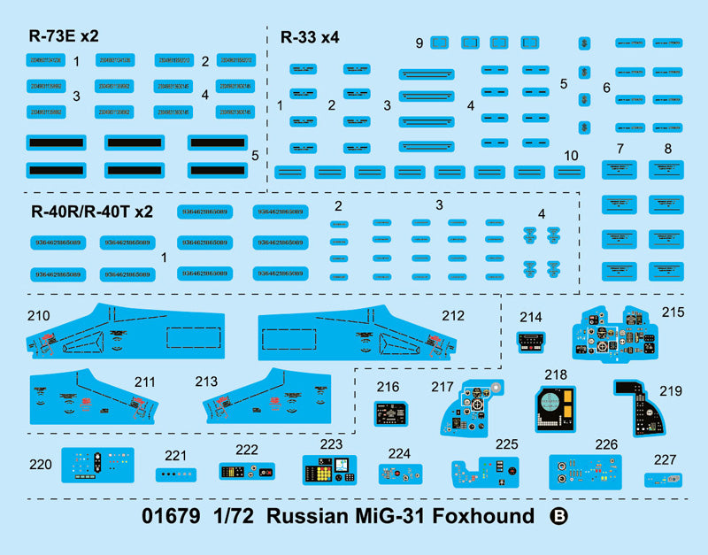 Trumpeter 1/72 Russian MiG-31 fFoxhound Aircraft Model Kit