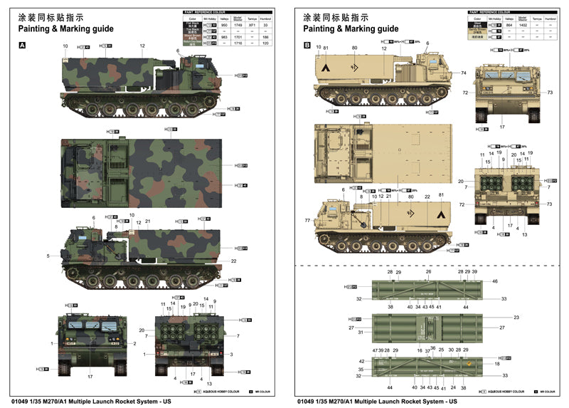 Trumpeter M270/A1 Multiple Launch Rocket System-Us