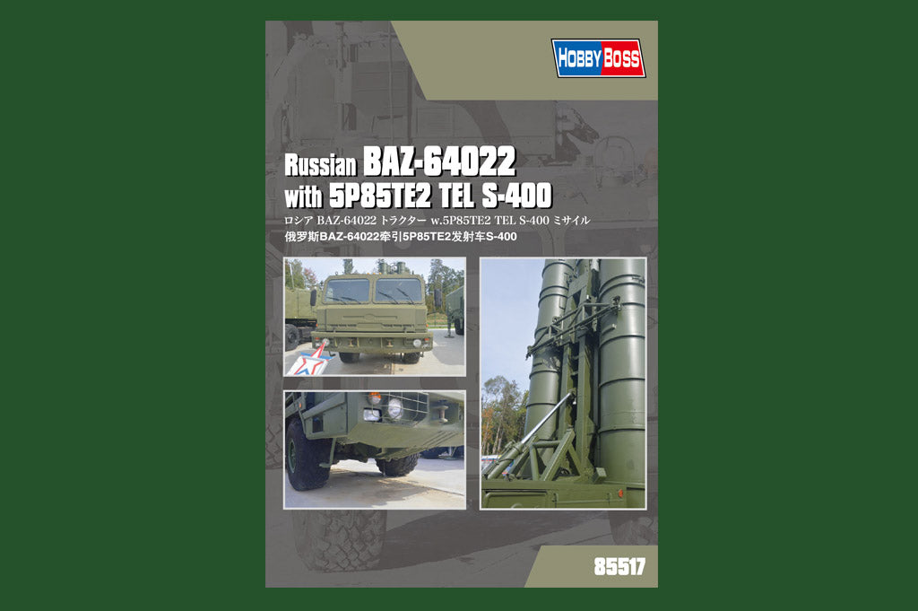 Hobby Boss 1/35 Scale Russian BAZ-64022 with 5P85TE2 TEL S-400