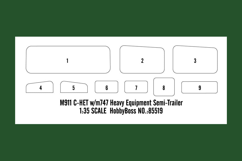 Hobbyboss 1/35 M911 C-HET W/M747 Heavy Equipments Semi-Trailer Model Kit