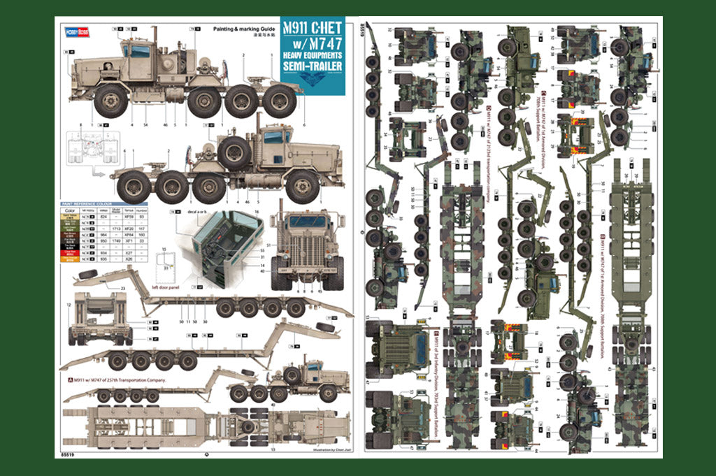 Hobbyboss 1/35 M911 C-HET W/M747 Heavy Equipments Semi-Trailer Model Kit