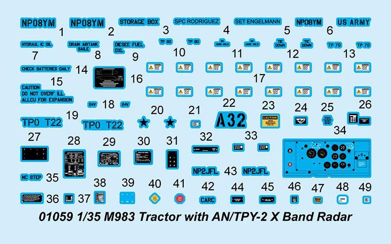 Trumpeter 1/35 M983 Tractor with an/TPY-2 X Band Radar Plastic Model kit, Various