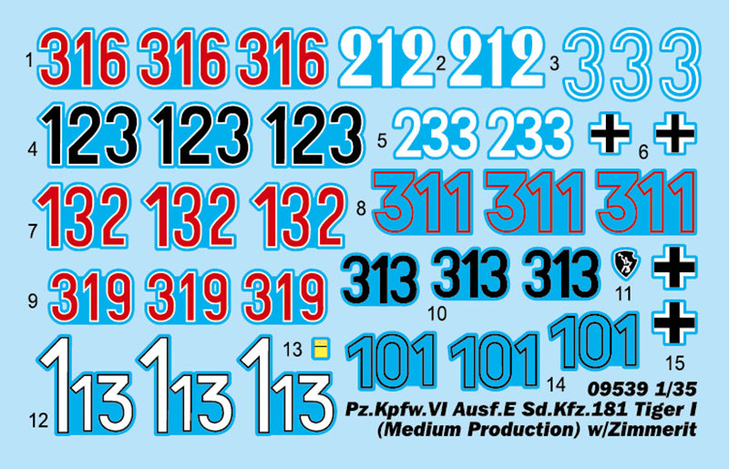 Trumpeter 1/35 Pz.Kpfw.VI Ausf.E Sd.Kfz.181 Tiger I (Medium Production) w/Zimmerit Plastic Model kit