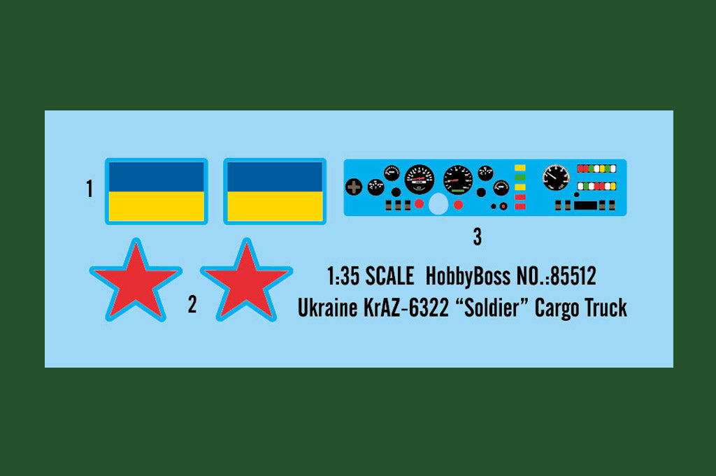 Hobby Boss 1/35 Scale Ukraine KrAZ-6322 Soldier Cargo Truck