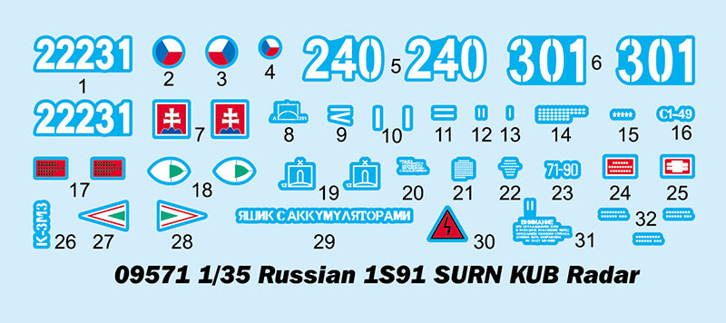 Trumpeter  1/35 Russian 1S91 SURN KUB Radar Model Building Kit