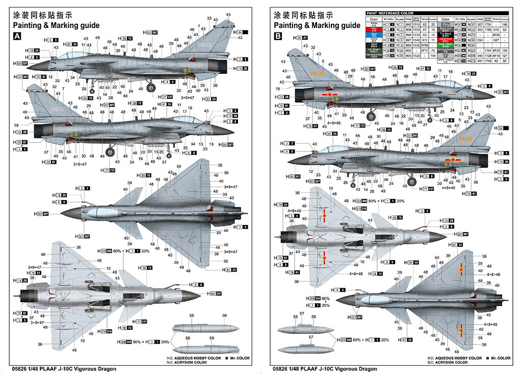 Trumpeter PLAAF J-10C Vigorous Dragon (1/48 Aircraft kit )