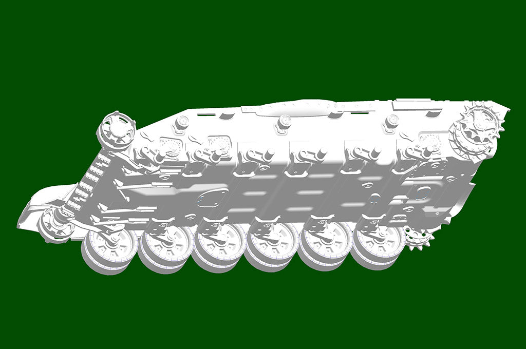 Trumpeter Russian T-72B1 tank with KMT-6 minesweeper and fence(1/35 scale Tank kit)