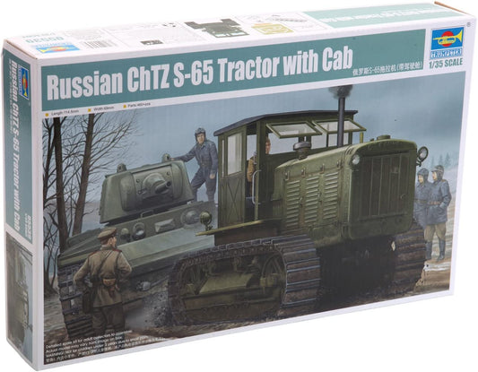 Trumpeter ChTZ S-65 Russian Tractor with Cab Armored vehicle Model Kit, (1/35 Scale )