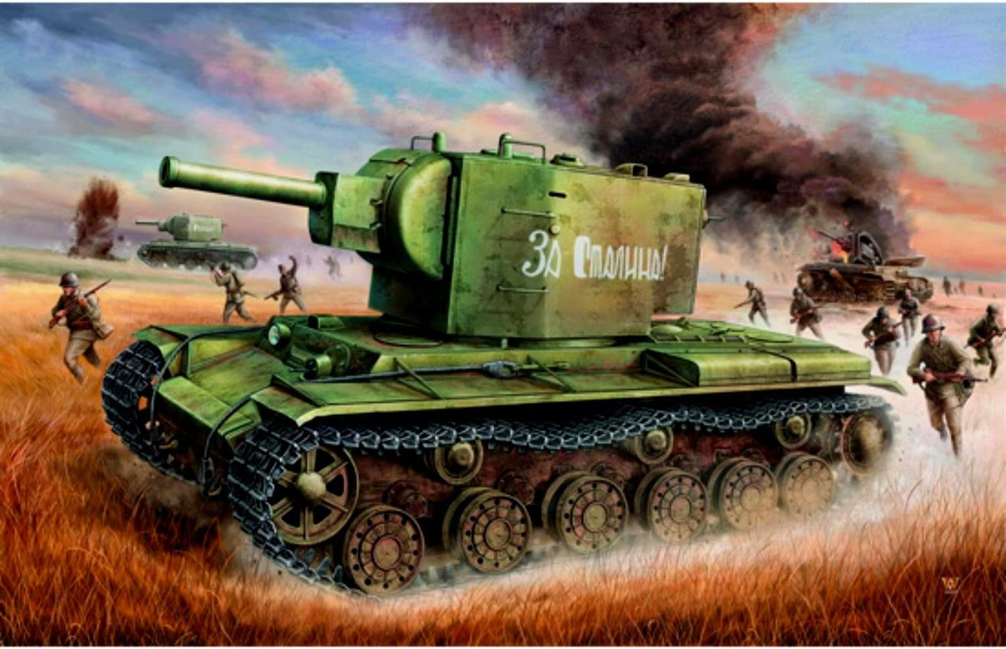 Trumpeter 1/35 Soviet KV2 Tank, TSM-312 Model kit